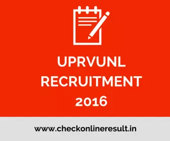 UPRVUNL Recruitment 2016